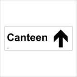 GE459 Canteen Sign with Arrow Pointing Up
