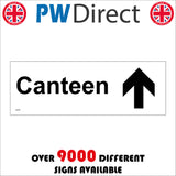 GE459 Canteen Sign with Arrow Pointing Up
