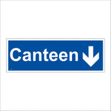GE461 Canteen Down Sign with Arrow