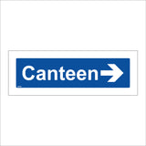 GE462 Canteen Right Sign with Arrow