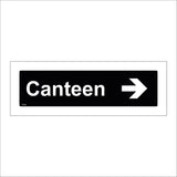 GE466 Canteen Sign with Arrow Pointing Right