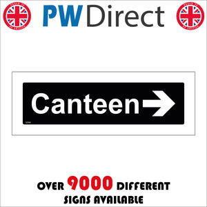 GE466 Canteen Sign with Arrow Pointing Right