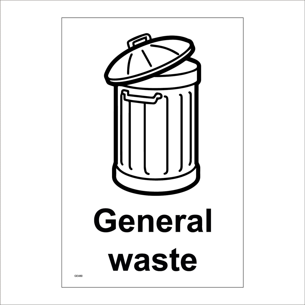 General Waste Sign with Dustbin – PWDirect