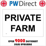 GE487 Private Farm Sign