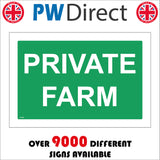 GE490 Private Farm Sign