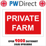 GE491 Private Farm Sign