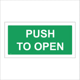 GE540 Push To Open Sign