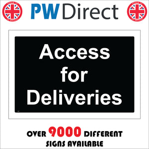 GE577 Access For Deliveries Sign