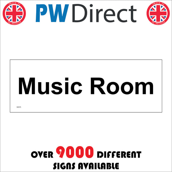 GE675 Music Room Sign