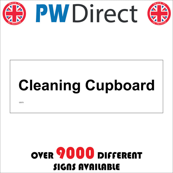 GE679 Cleaning Cupboard Sign