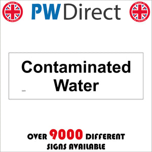 GE695 Contaminated Water Sign