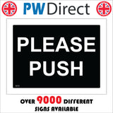 GE707 Please Push Sign