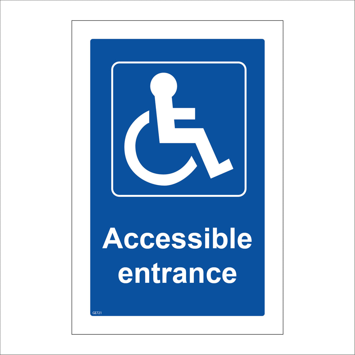 Entry Assisted Logo Accessible Entrance Sign with Disabled Logo – PWDirect