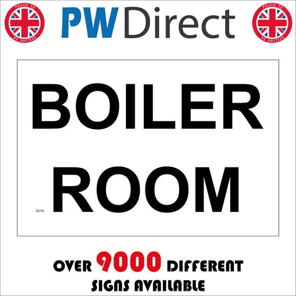 GE725 Boiler Room Sign