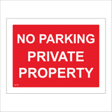 GE729 No Parking Private Property Sign