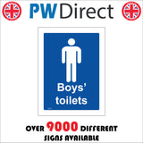 GE755 Boys Toilets Sign with Boy