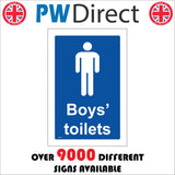 GE755 Boys Toilets Sign with Boy