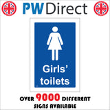 GE756 Girls Toilets Sign with Girl