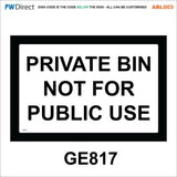 ABL003 Recycling Choice Custom Text Words Refuse Bins Dog Poo