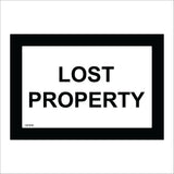 GE830 Lost Property Missing Mislaid Airport Train Station Sign