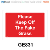 PBL002 Keep Off Drive No Parking Clear Access Grass Man Made