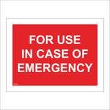 GE969 For Use In Case Of Emergency