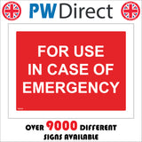 GE969 For Use In Case Of Emergency