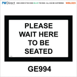 AWBL005 Made To Order Sign Wash Hands Sink Pots Utensils Raw Food