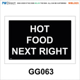 AWBL005 Made To Order Sign Wash Hands Sink Pots Utensils Raw Food