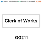 AILL002 Made To Order Door Plaques Security Site Office Staff Signs