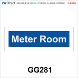 AILL008 Made To Order Door Plaques Surveyor Meter Room Planner