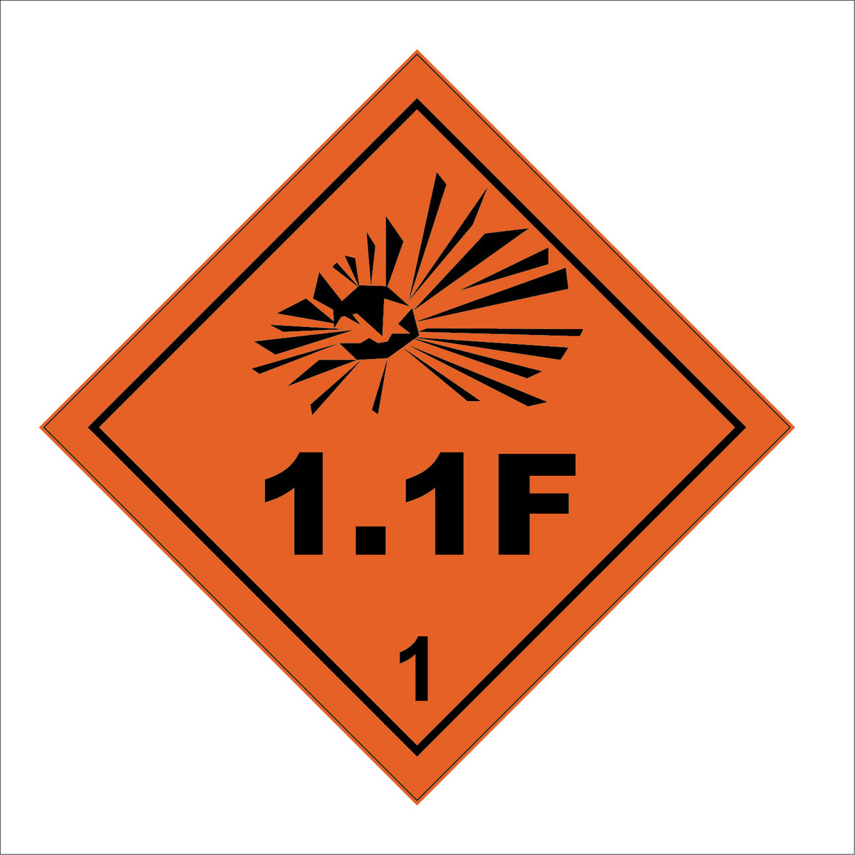 1.1F Hazard Sign Sign with Explosion – PWDirect