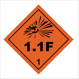 HA006 1.1F Hazard Sign Sign with Explosion