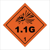 HA007 1.1G Hazard Sign Sign with Explosion