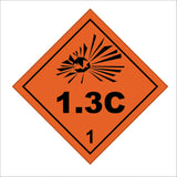 HA012 1.3C Hazard Sign Sign with Explosion