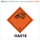 HSQ001 Explosive Blasting Orange Diamond Hazmat Custom Choice