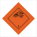 HA018 Explosive Symbol 1 Sign with Explosion