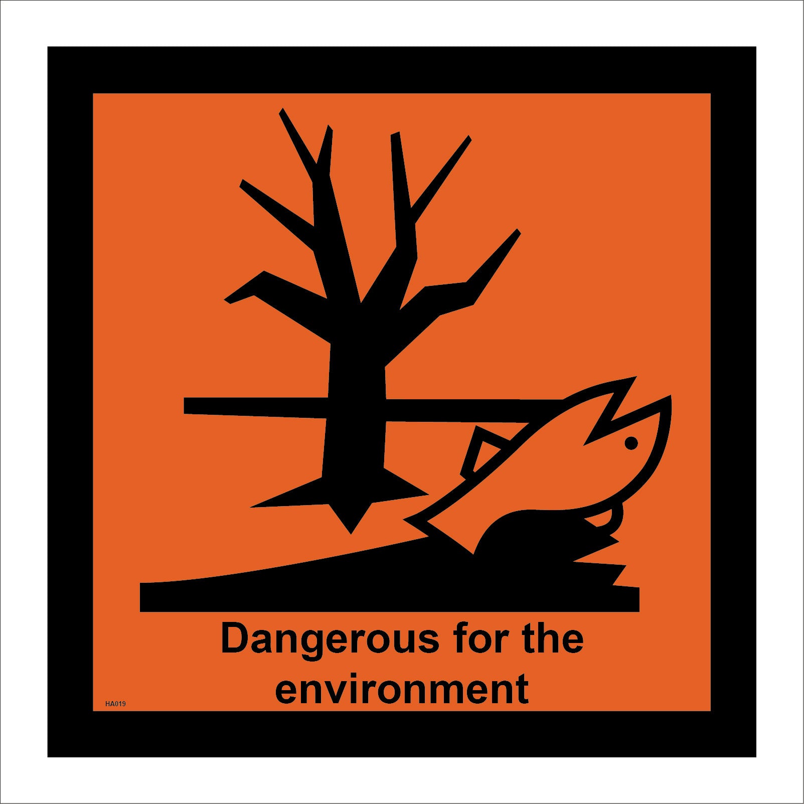 Dangerous For The Environment Sign with Tree Fish Water – PWDirect