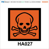 HSQ005 Environmental Hazards Arrows Skull Personalise Bespoke