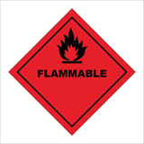 HA028 Flammable Sign with Fire