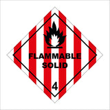 HA036 Flammable Solid Sign with Fire