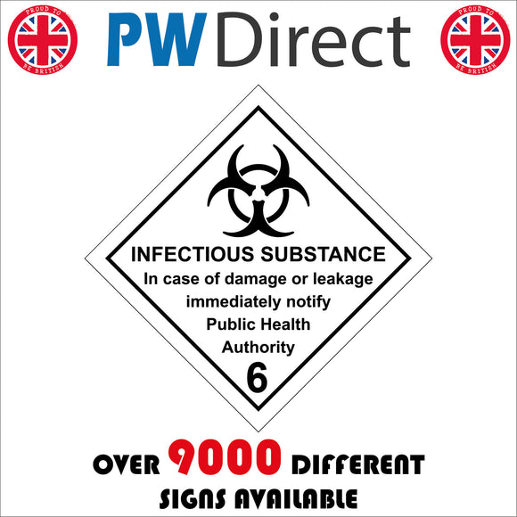 Dph Signs Infectious Substance In Case Of Damage Or Leakage Immediately Notify ...