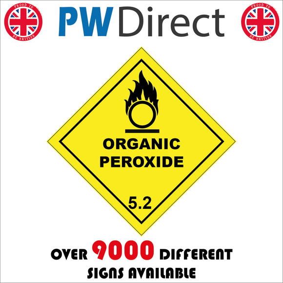 HA041 Organic Peroxide Sign with Fire Circle