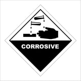 HA051 Corrosive Sign with Hands Acid