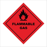 HA054 Flammable Gas Sign with Fire