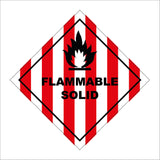 HA056 Flammable Sold Sign with Fire