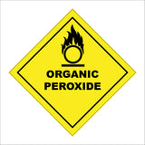 HA059 Organic Peroxide Sign with Fire Circle