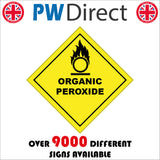 HA059 Organic Peroxide Sign with Fire Circle