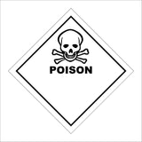 HA062 Poison Sign with Skull & Cross Bones
