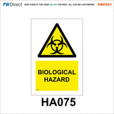 HBP001 Coshh Biological Hazard Highly Flammable LPG Harmful Gas Signs